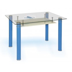 Cтеклянный обеденный стол - Blue fruits D-688